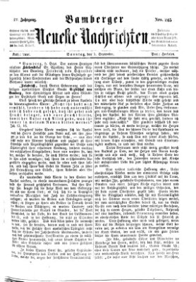 Bamberger neueste Nachrichten Sonntag 5. September 1875