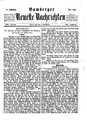 Bamberger neueste Nachrichten Montag 6. September 1875