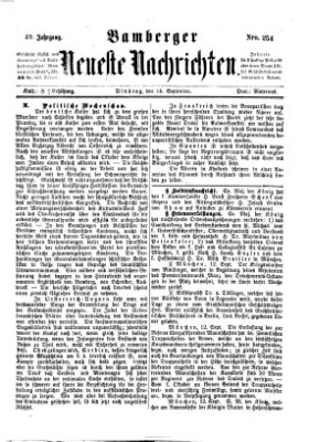 Bamberger neueste Nachrichten Dienstag 14. September 1875