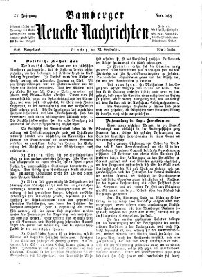 Bamberger neueste Nachrichten Dienstag 28. September 1875