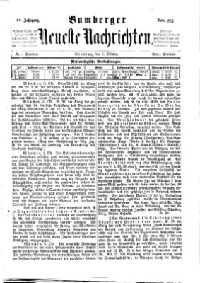 Bamberger neueste Nachrichten Dienstag 5. Oktober 1875