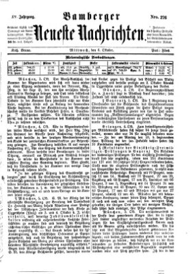 Bamberger neueste Nachrichten Mittwoch 6. Oktober 1875