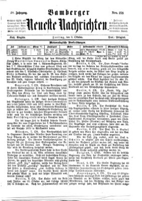 Bamberger neueste Nachrichten Freitag 8. Oktober 1875