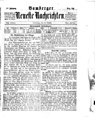 Bamberger neueste Nachrichten Freitag 22. Oktober 1875