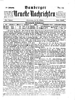 Bamberger neueste Nachrichten Sonntag 24. Oktober 1875