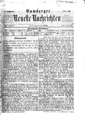 Bamberger neueste Nachrichten Freitag 29. Oktober 1875