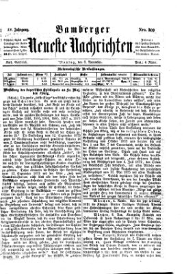 Bamberger neueste Nachrichten Montag 8. November 1875