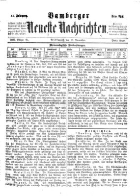 Bamberger neueste Nachrichten Mittwoch 17. November 1875