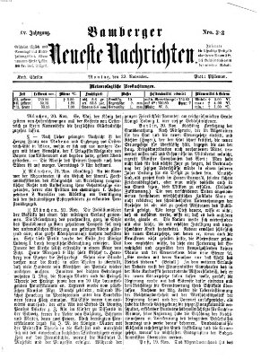 Bamberger neueste Nachrichten Montag 22. November 1875