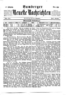 Bamberger neueste Nachrichten Sonntag 28. November 1875