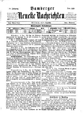 Bamberger neueste Nachrichten Mittwoch 8. Dezember 1875