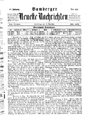 Bamberger neueste Nachrichten Freitag 10. Dezember 1875