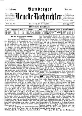 Bamberger neueste Nachrichten Mittwoch 15. Dezember 1875