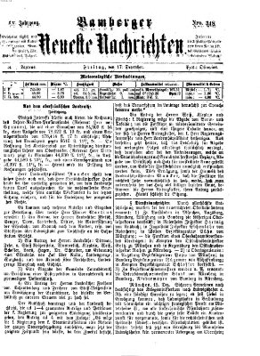 Bamberger neueste Nachrichten Freitag 17. Dezember 1875