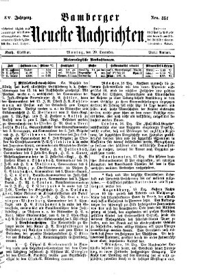 Bamberger neueste Nachrichten Montag 20. Dezember 1875