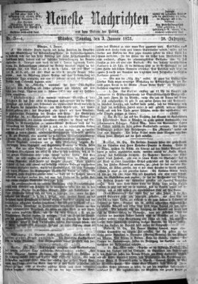 Neueste Nachrichten aus dem Gebiete der Politik (Münchner neueste Nachrichten) Sonntag 3. Januar 1875