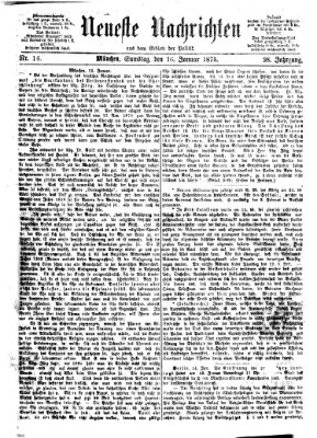 Neueste Nachrichten aus dem Gebiete der Politik (Münchner neueste Nachrichten) Samstag 16. Januar 1875