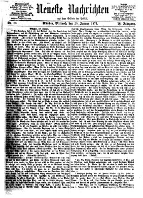 Neueste Nachrichten aus dem Gebiete der Politik (Münchner neueste Nachrichten) Mittwoch 20. Januar 1875