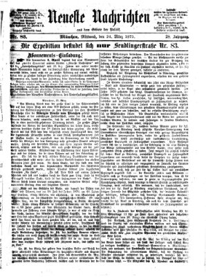 Neueste Nachrichten aus dem Gebiete der Politik (Münchner neueste Nachrichten) Mittwoch 24. März 1875