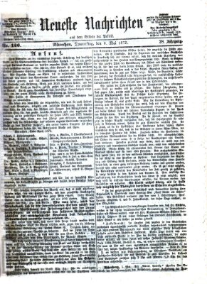 Neueste Nachrichten aus dem Gebiete der Politik (Münchner neueste Nachrichten) Donnerstag 6. Mai 1875