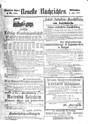 Neueste Nachrichten aus dem Gebiete der Politik (Münchner neueste Nachrichten) Mittwoch 2. Juni 1875