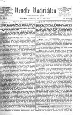 Neueste Nachrichten aus dem Gebiete der Politik (Münchner neueste Nachrichten) Donnerstag 3. Juni 1875