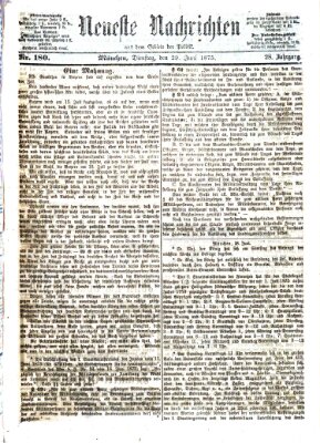 Neueste Nachrichten aus dem Gebiete der Politik (Münchner neueste Nachrichten) Dienstag 29. Juni 1875