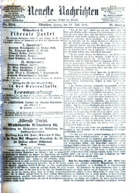 Neueste Nachrichten aus dem Gebiete der Politik (Münchner neueste Nachrichten) Freitag 23. Juli 1875