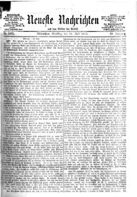 Neueste Nachrichten aus dem Gebiete der Politik (Münchner neueste Nachrichten) Samstag 24. Juli 1875