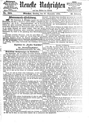 Neueste Nachrichten aus dem Gebiete der Politik (Münchner neueste Nachrichten) Samstag 25. September 1875