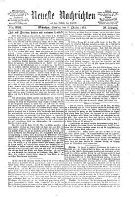 Neueste Nachrichten aus dem Gebiete der Politik (Münchner neueste Nachrichten) Samstag 9. Oktober 1875