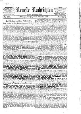 Neueste Nachrichten aus dem Gebiete der Politik (Münchner neueste Nachrichten) Dienstag 2. November 1875