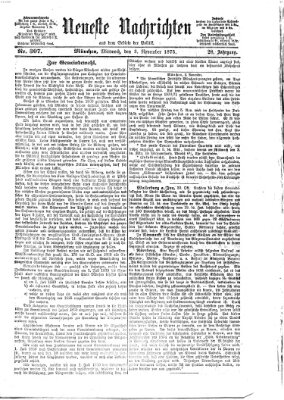 Neueste Nachrichten aus dem Gebiete der Politik (Münchner neueste Nachrichten) Mittwoch 3. November 1875