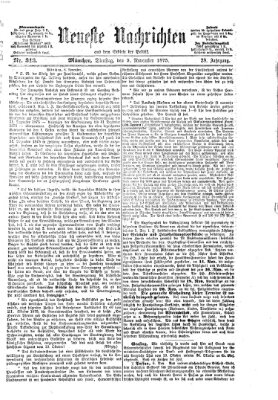 Neueste Nachrichten aus dem Gebiete der Politik (Münchner neueste Nachrichten) Dienstag 9. November 1875