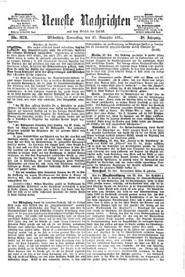 Neueste Nachrichten aus dem Gebiete der Politik (Münchner neueste Nachrichten) Donnerstag 25. November 1875