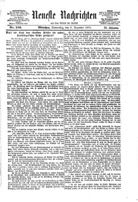 Neueste Nachrichten aus dem Gebiete der Politik (Münchner neueste Nachrichten) Donnerstag 2. Dezember 1875