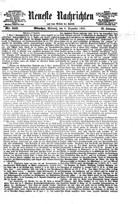 Neueste Nachrichten aus dem Gebiete der Politik (Münchner neueste Nachrichten) Mittwoch 8. Dezember 1875