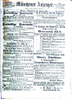 Münchener Anzeiger (Münchner neueste Nachrichten) Mittwoch 20. Januar 1875