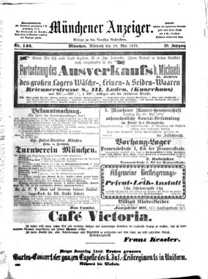 Münchener Anzeiger (Münchner neueste Nachrichten) Mittwoch 26. Mai 1875