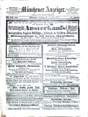 Münchener Anzeiger (Münchner neueste Nachrichten) Sonntag 30. Mai 1875