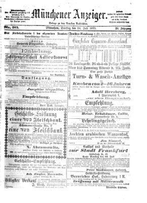 Münchener Anzeiger (Münchner neueste Nachrichten) Samstag 24. Juli 1875