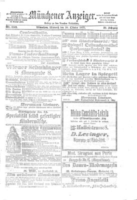 Münchener Anzeiger (Münchner neueste Nachrichten) Mittwoch 20. Oktober 1875