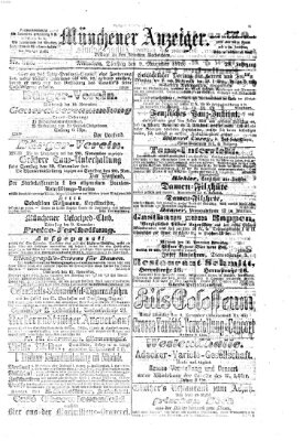 Münchener Anzeiger (Münchner neueste Nachrichten) Dienstag 9. November 1875