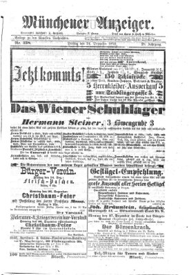 Münchener Anzeiger (Münchner neueste Nachrichten) Freitag 24. Dezember 1875