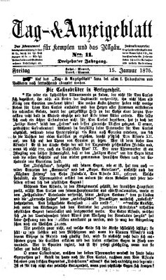 Tag- und Anzeigeblatt für Kempten und das Allgäu Freitag 15. Januar 1875