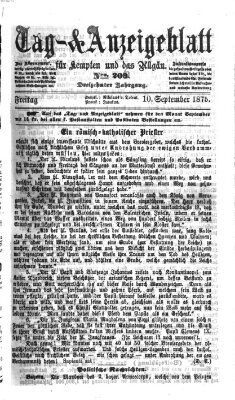 Tag- und Anzeigeblatt für Kempten und das Allgäu Freitag 10. September 1875