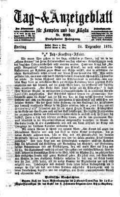 Tag- und Anzeigeblatt für Kempten und das Allgäu Freitag 24. Dezember 1875