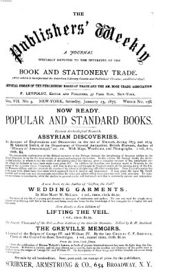 Publishers' weekly Samstag 23. Januar 1875