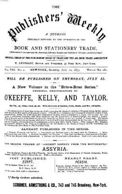 Publishers' weekly Samstag 10. Juli 1875