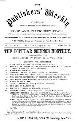 Publishers' weekly Samstag 21. August 1875